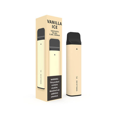 Soffi eliminabili leggeri Vanilla Ice del dispositivo 1000 del baccello di 6.0ml Vape